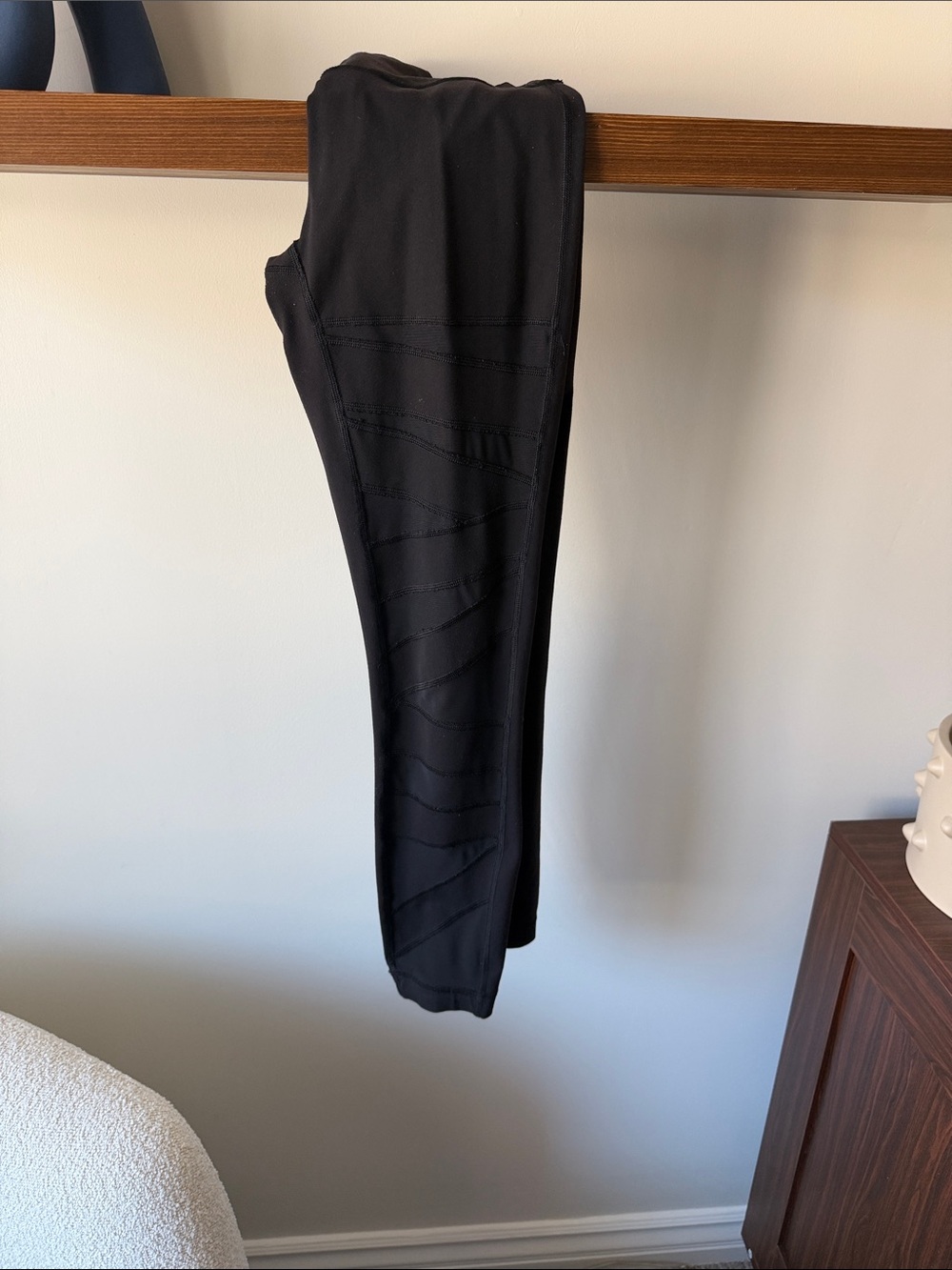 lululemon athletica Black Textured Stretch Leggings
